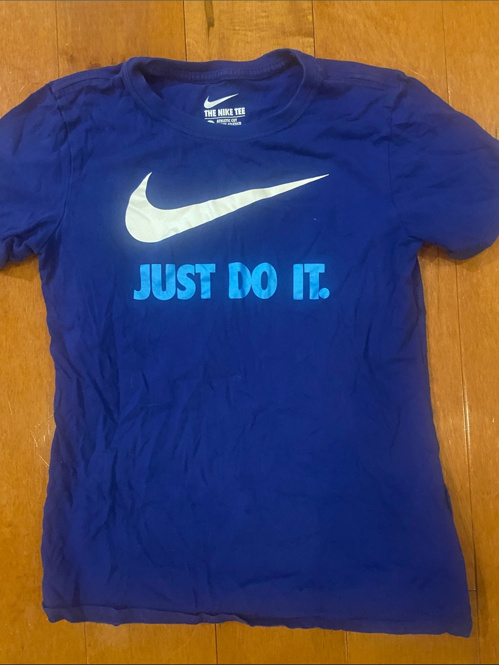 Nike Kids Short Sleeve Tee in Royal Blue with White Swoosh